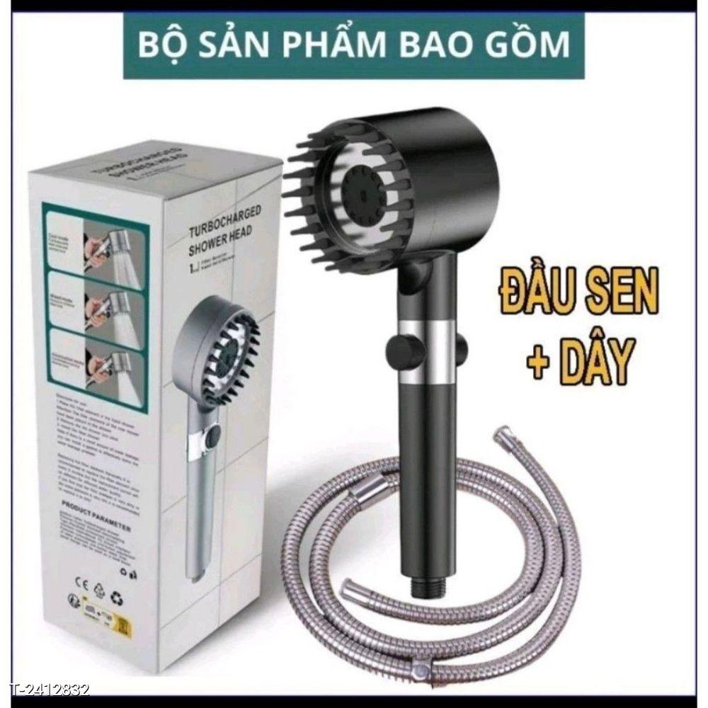 Vòi hoa sen, vòi nhà tắm Turbo tăng áp lực nước 3 in1 có 3 chế độ hỗ trợ tăng lực nước phun sương CTB786 - BECHIP