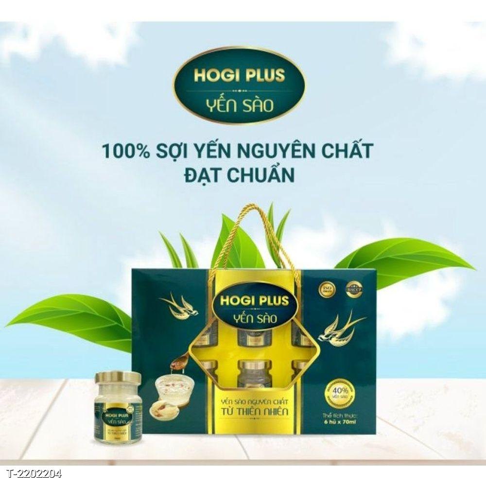 Yến sào nguyên chất HOGI Plus 40% yến Hộp 6 lọ x 70ml