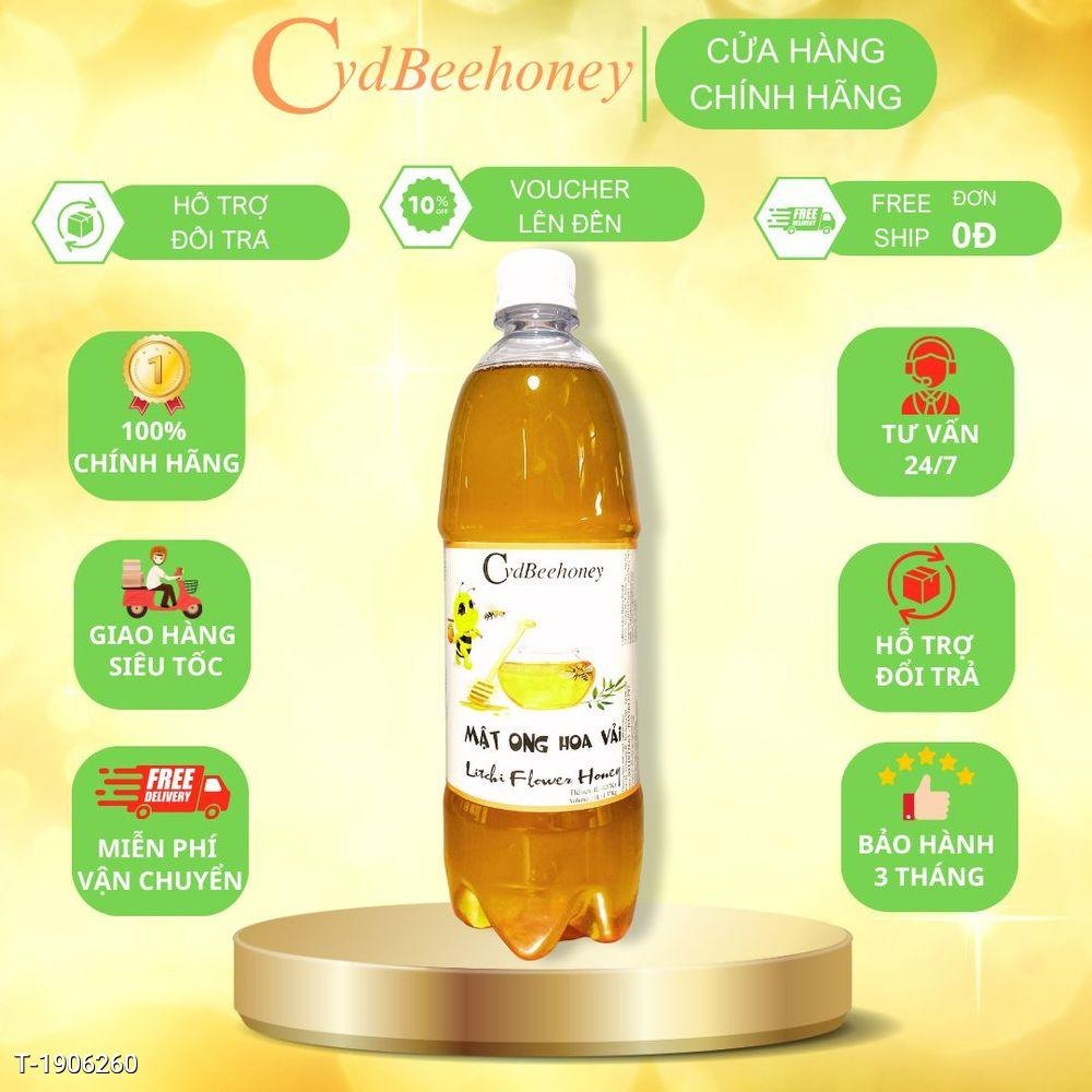 Mật Ong Nguyên Chất Hoa Vải 1000ml (1400g) Cvdbeehoney - Litchi Flower Honey