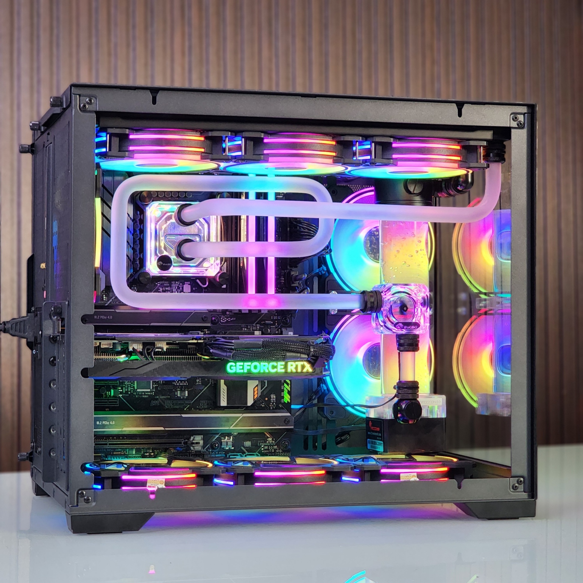 PC MQCW02 CUSTOM WATER BLACK I7 12700K 3.6Ghz/ Asus B660 Tuf Wifi/Corsair DDR4 64GB ( 32Gbx2) bus 3600/SSD Kingston 500GB/Vga Galax RTX 4060Ti 8GB/ Corsair 750W bronze/Custom 360 ARGB