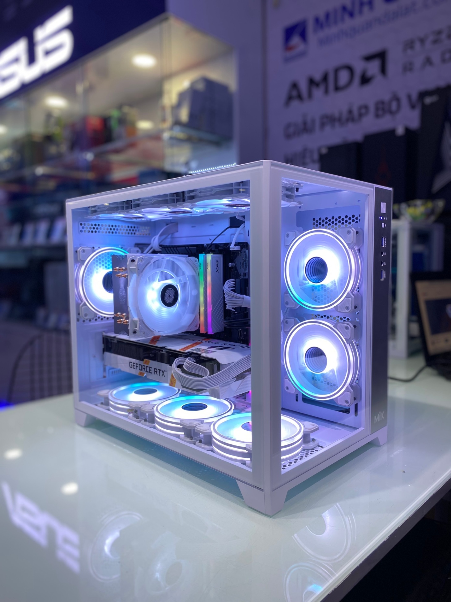 PC MQAGA02 CORE I5 12400F/16GB/512GBNVME/GTX 1660S 6GB/550W/9FAN CASE/HUB/TẢN KHÍ T410/CASE MIKLV12 WHITE