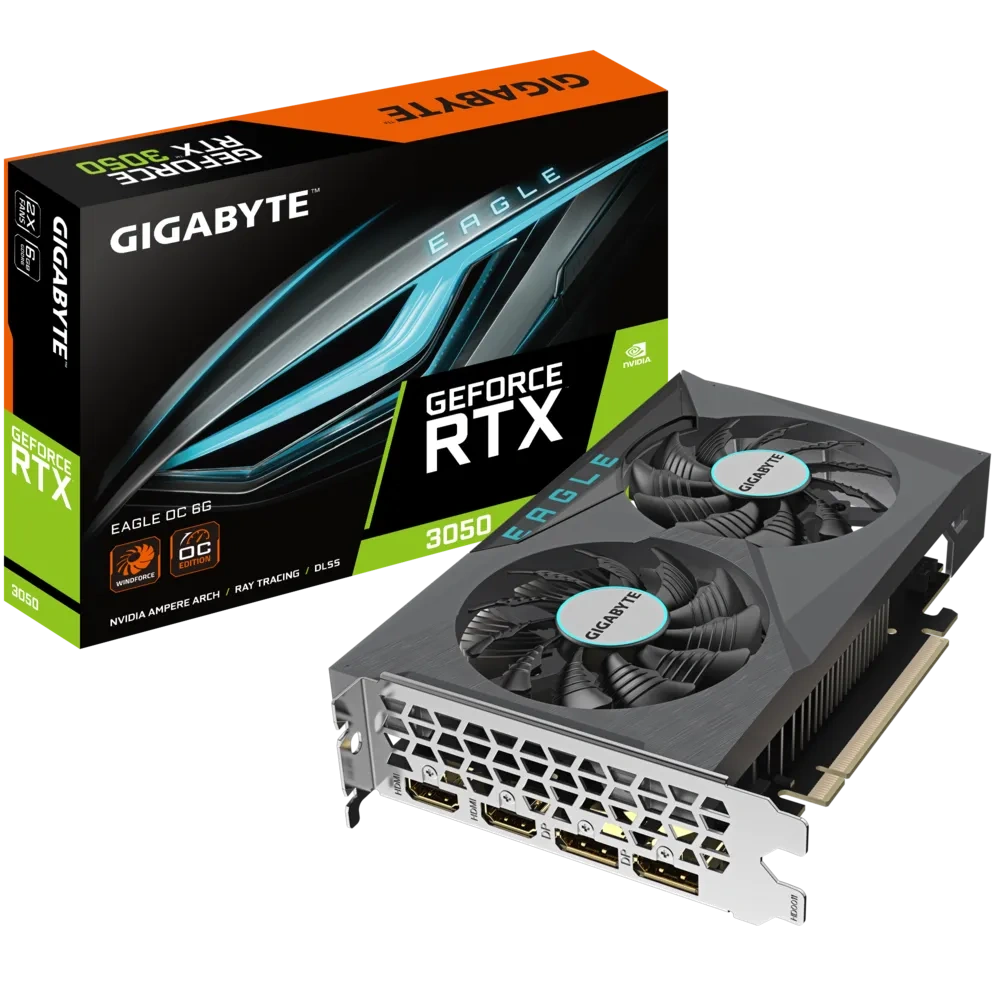 VGA Gigabyte RTX 3050 WINDFORCE 6GB OC 2 FAN ( 2x HDMI)