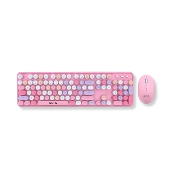 Combo Keyboard + Mouse Wireless AULA AC306 Hồng