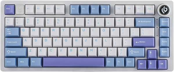 Keyboard cơ LEOBOG HI75 Xanh Trắng Tím / Grey Wood V3 Switch