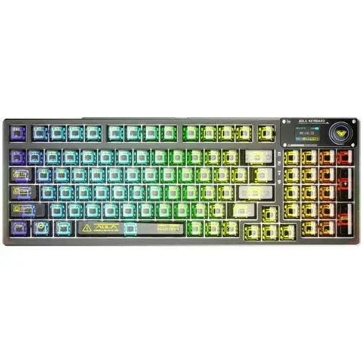 Keyboard cơ AULA F98 Pro Đen trong suốt/ 3 Mode / Ice Crystal Switch