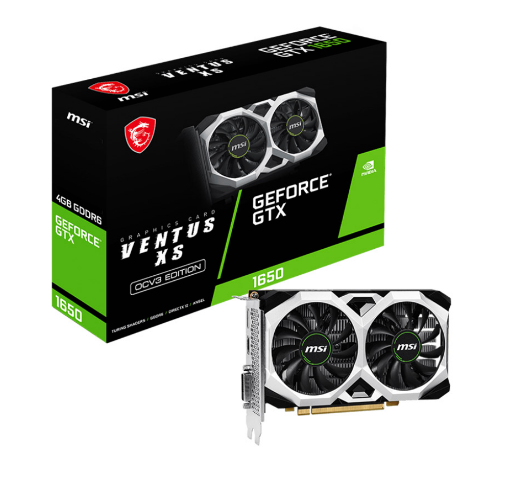 VGA MSI GTX 1650 4GB DDR6 2FAN ( 1xDVI, 1xDP, 1xHDMI)