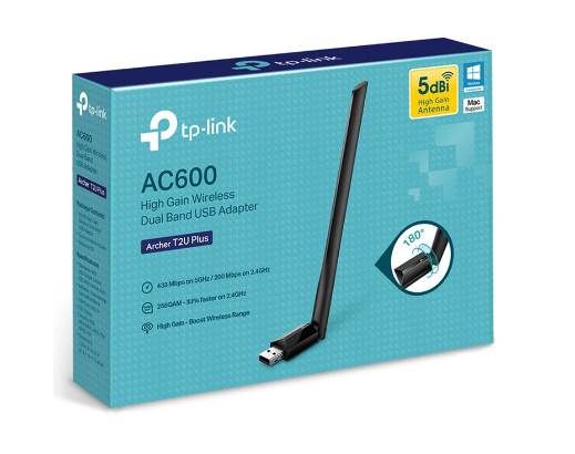 USB Wifi thu sóng Tp-Link T2U Plus / AC600 / 2 băng tần / 5Ghz