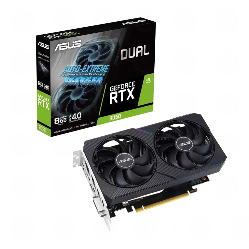 VGA ASUS DUAL RTX 3050 8GB 2Fan (DVI/HDMI/DP)