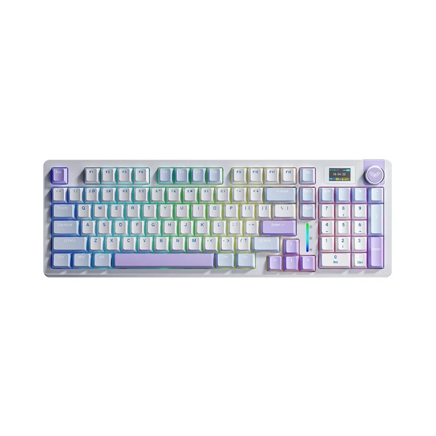 Keyboard cơ AULA S100 Pro Xanh dương Trắng Dark Purple / 3 Mode / Brown Switch