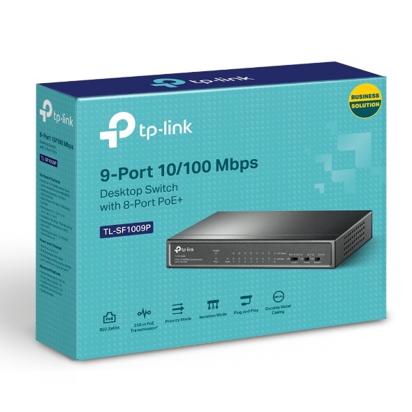 Switch TP-Link 9 Port POE TL-SF1009P 10/100 (9 port 10/100 with 8 port PoE+)