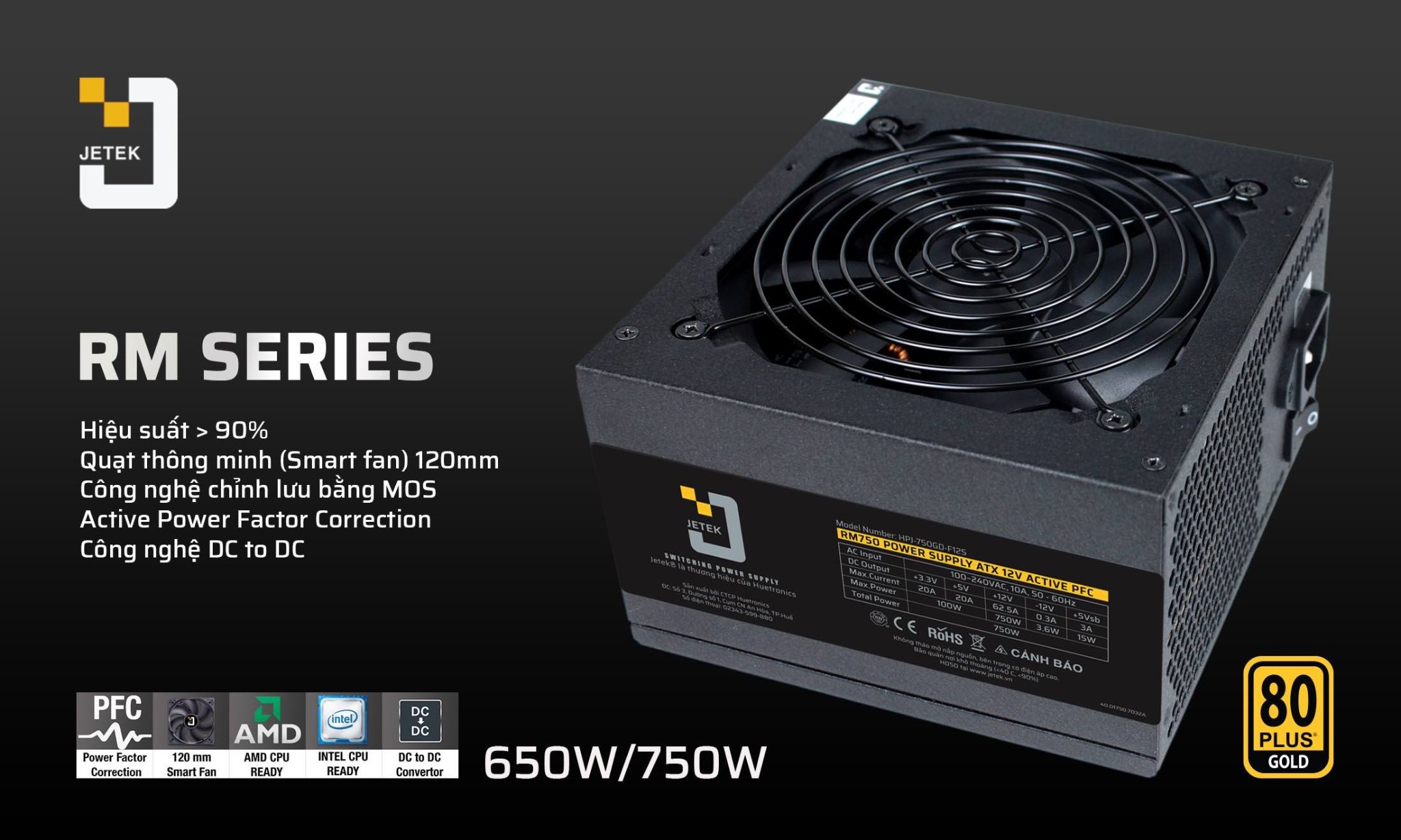 Power Jetek RM 750W V3 Gold