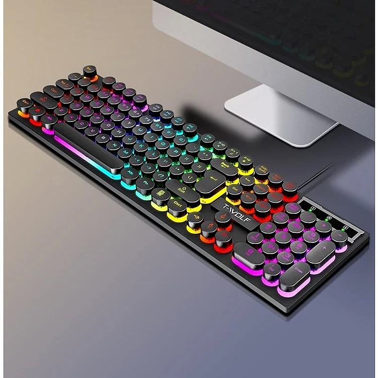 Keyboard T-wolf T80 Giả cơ/ Dây USB/ Led/ Black