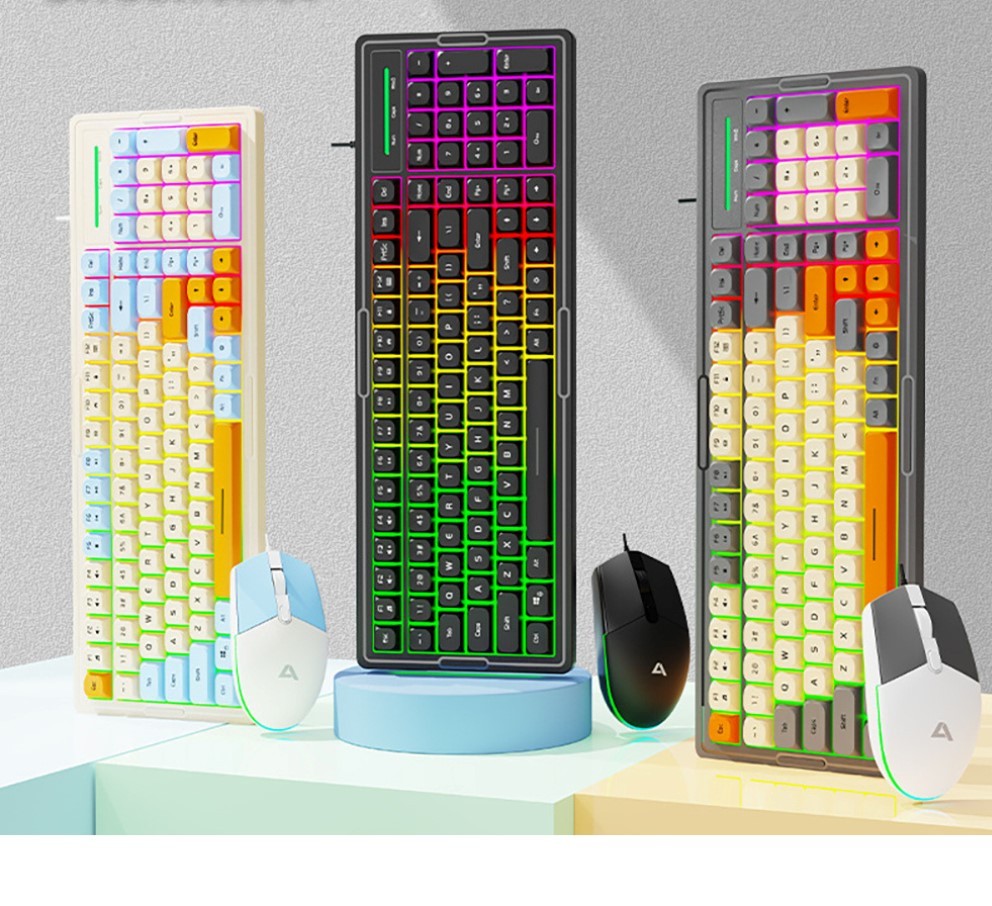 Combo Keyboard + Mouse Sorex KM2000 / Led/ Dây USB/ White