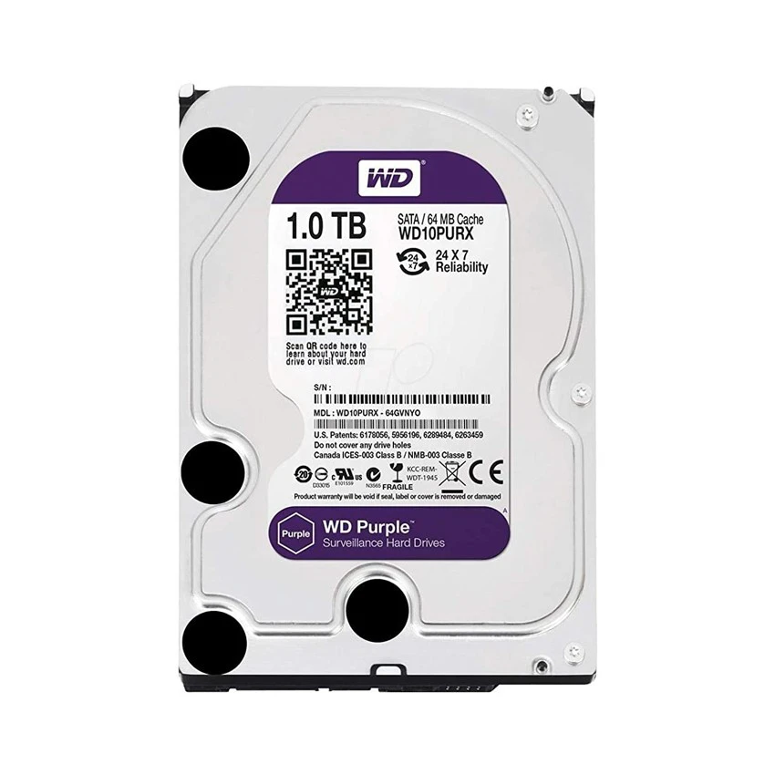 HDD WD Tím chính hãng 1TB (WD11PURZ)