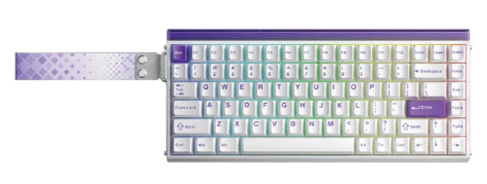 Keyboard cơ AULA HERO84HE Tím Trắng / Dây / Dragon King magnetic switch