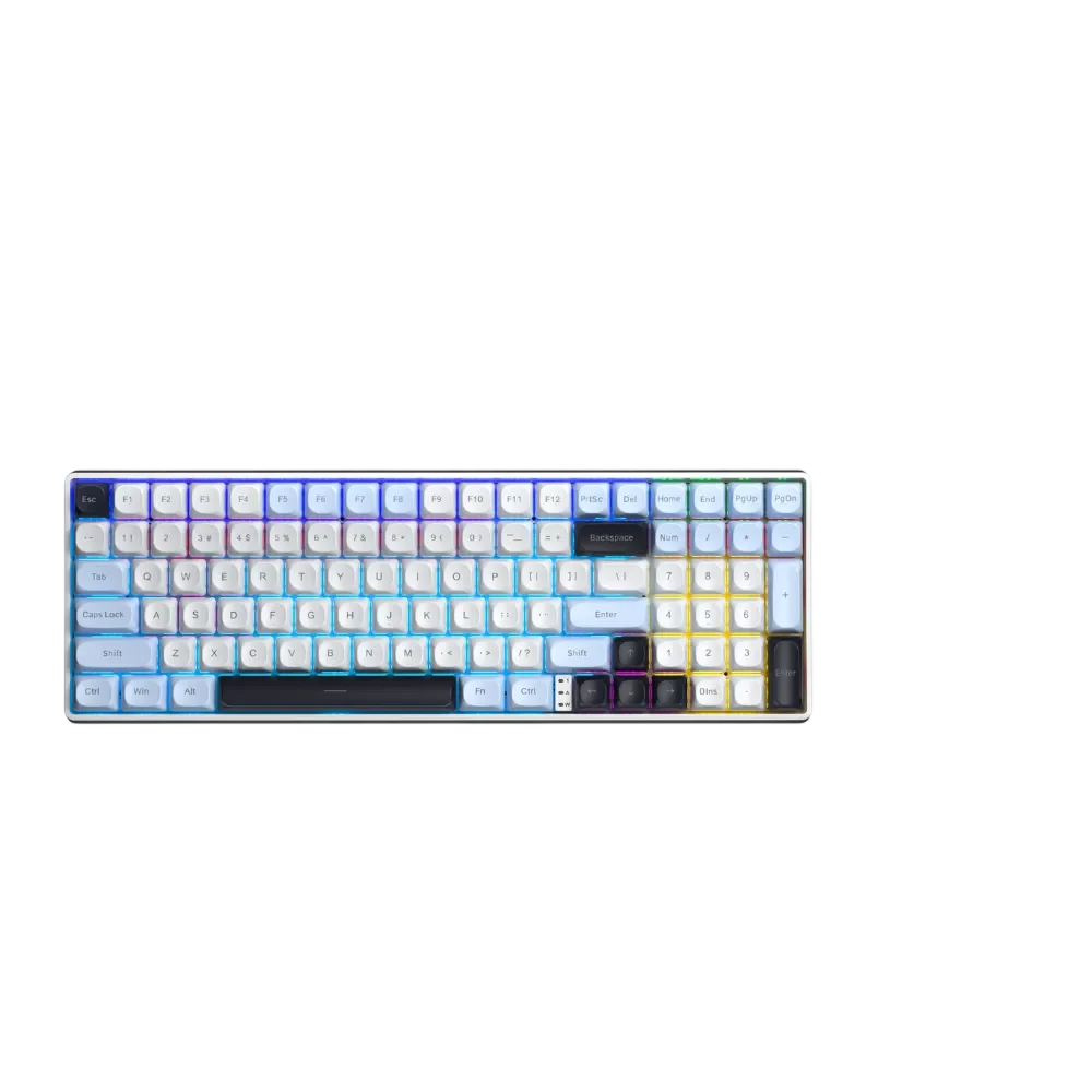 Keyboard cơ AULA S100 Pro Xanh dương Trắng Dark Purple / 3 Mode / Brown Switch