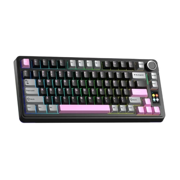 Keyboard cơ gaming AULA S75 Pro 3 mode xám đen hồng/ (6429)