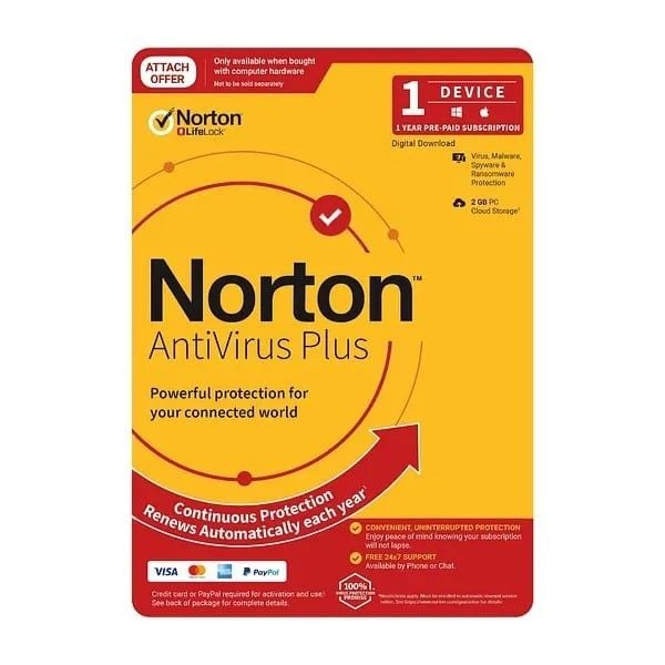Soft Norton Antivirus NAV PLUS 2GB IU 1D / 1 PC
