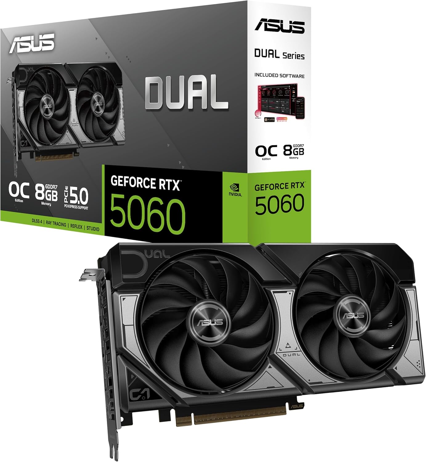 VGA ASUS DUAL RTX 5060 8GB GDDR7 OC 2FAN (HDMI/DP)
