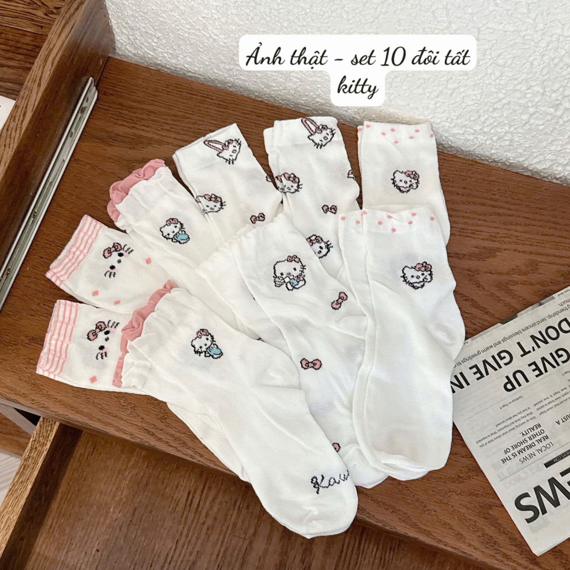 1708-1# Set 10 đôi tất mèo cao cổ