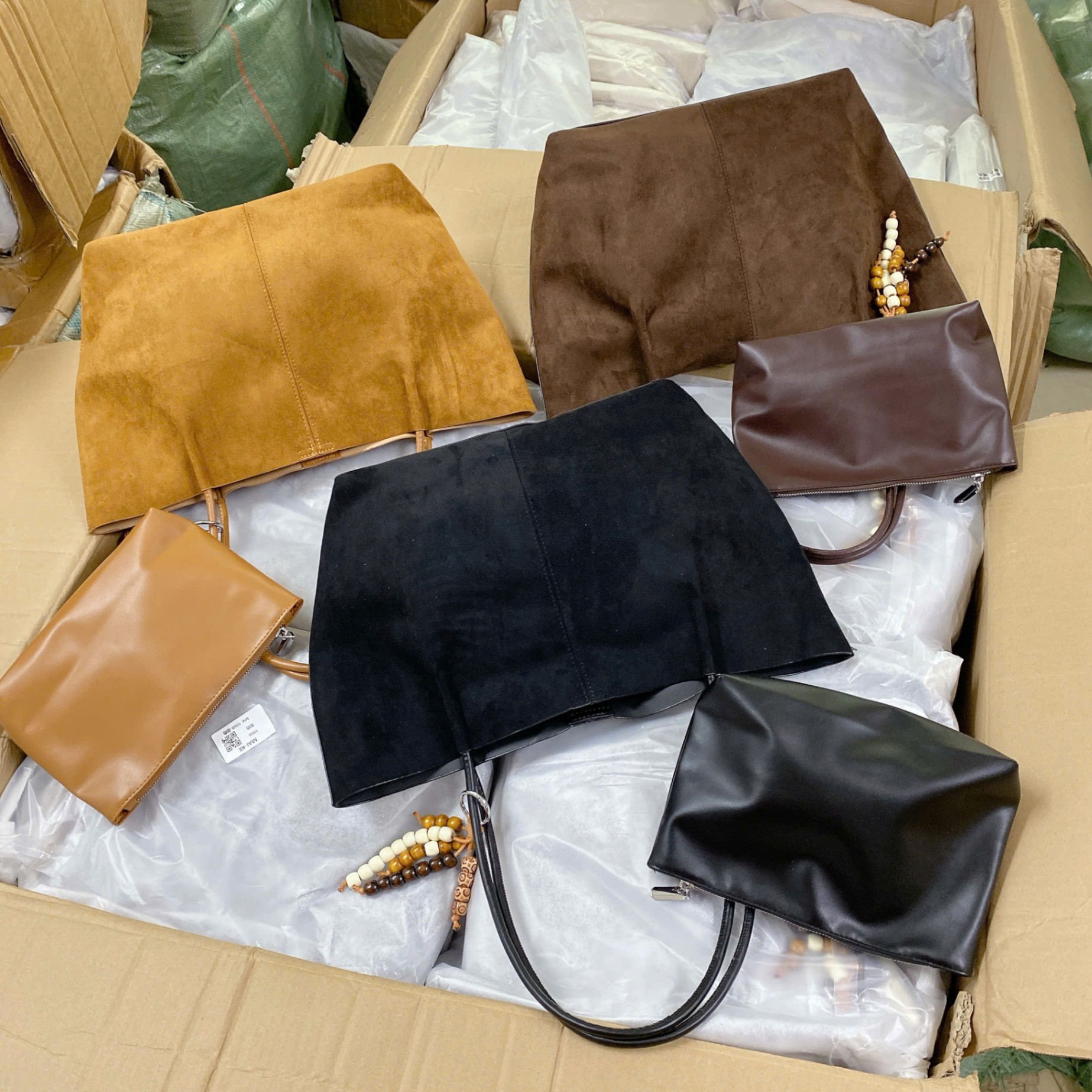 1068# Túi xách Tote dạ trơn bigsize