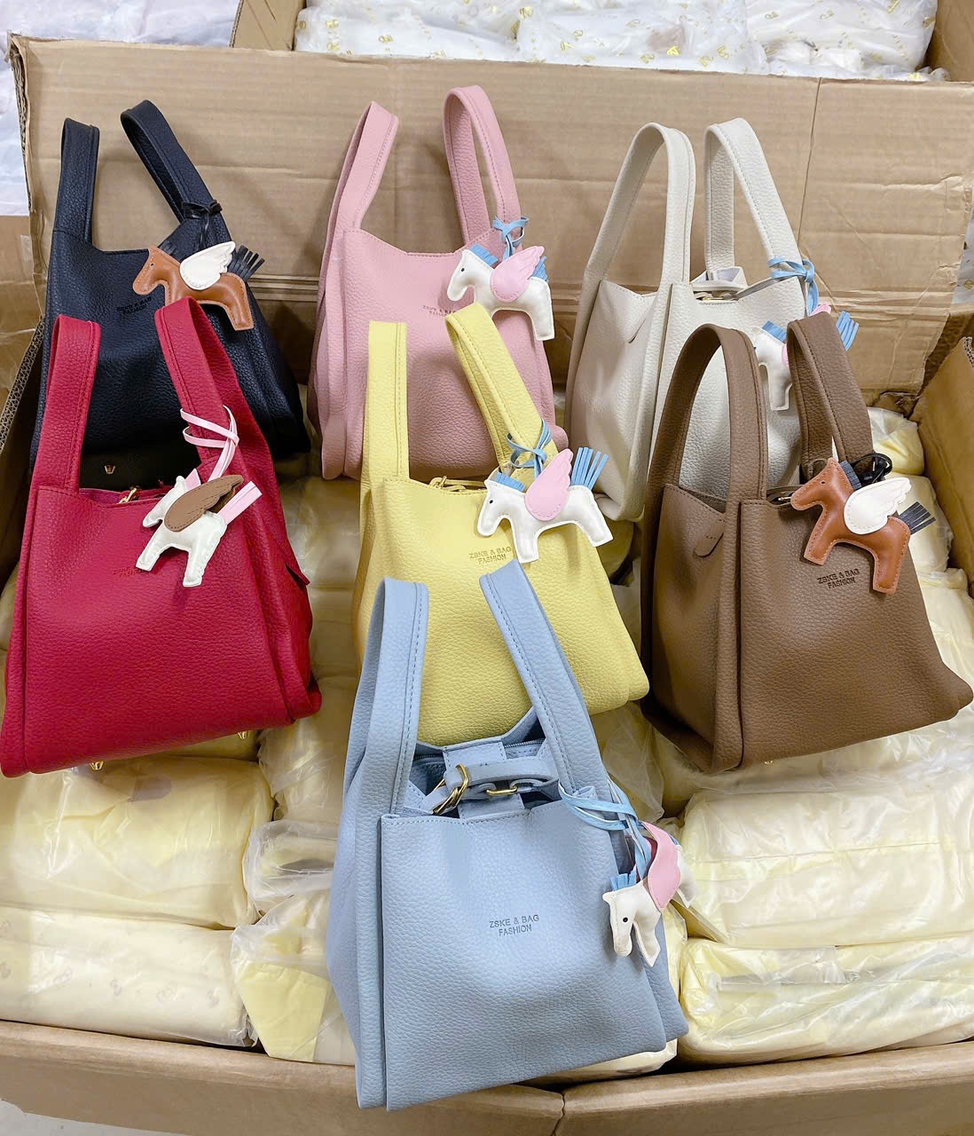 28982# Túi ZBF Tote 2 quai nhiều màu