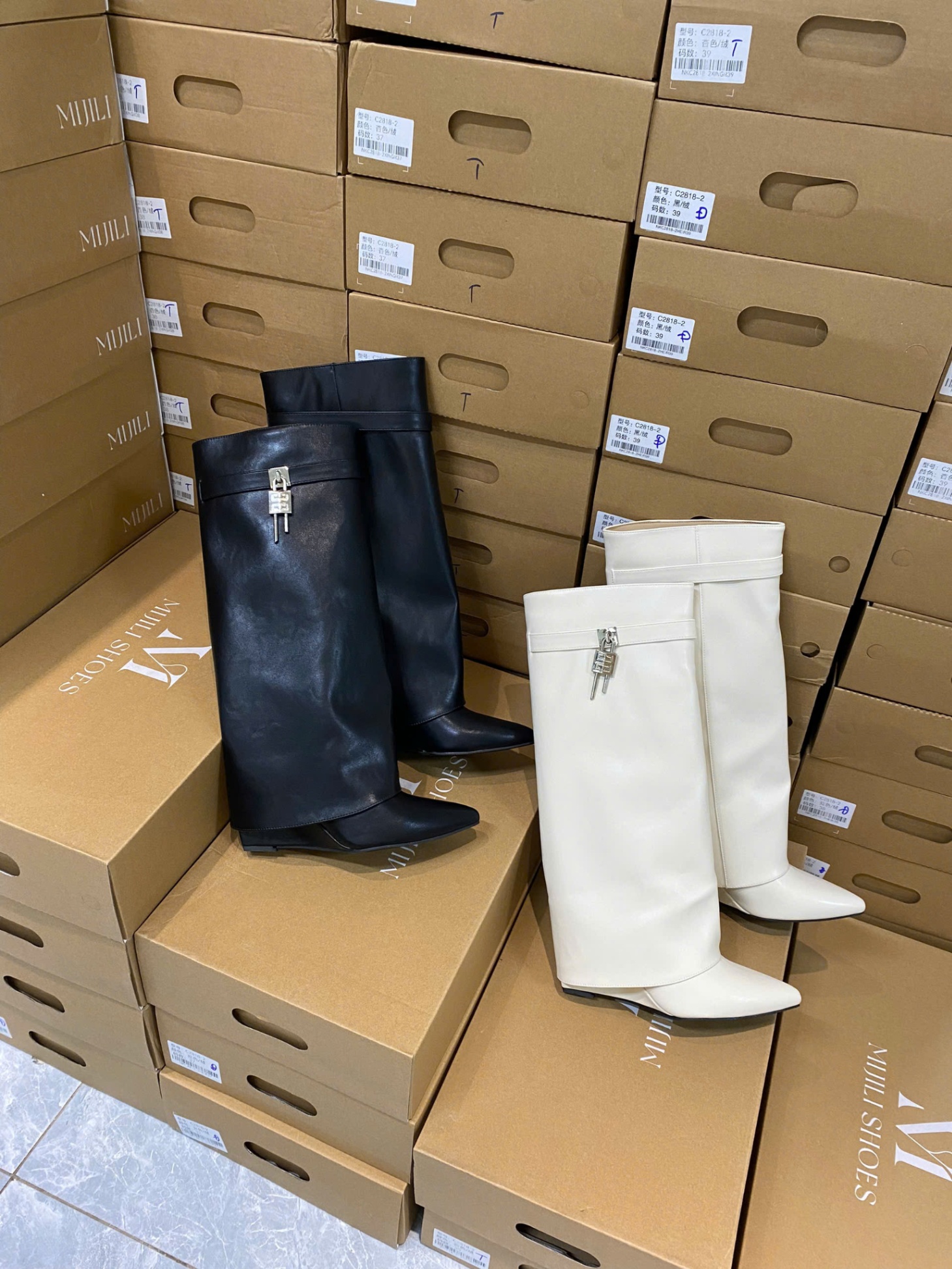 C2818-2# Boot da Mijili mũi nhọn fullbox