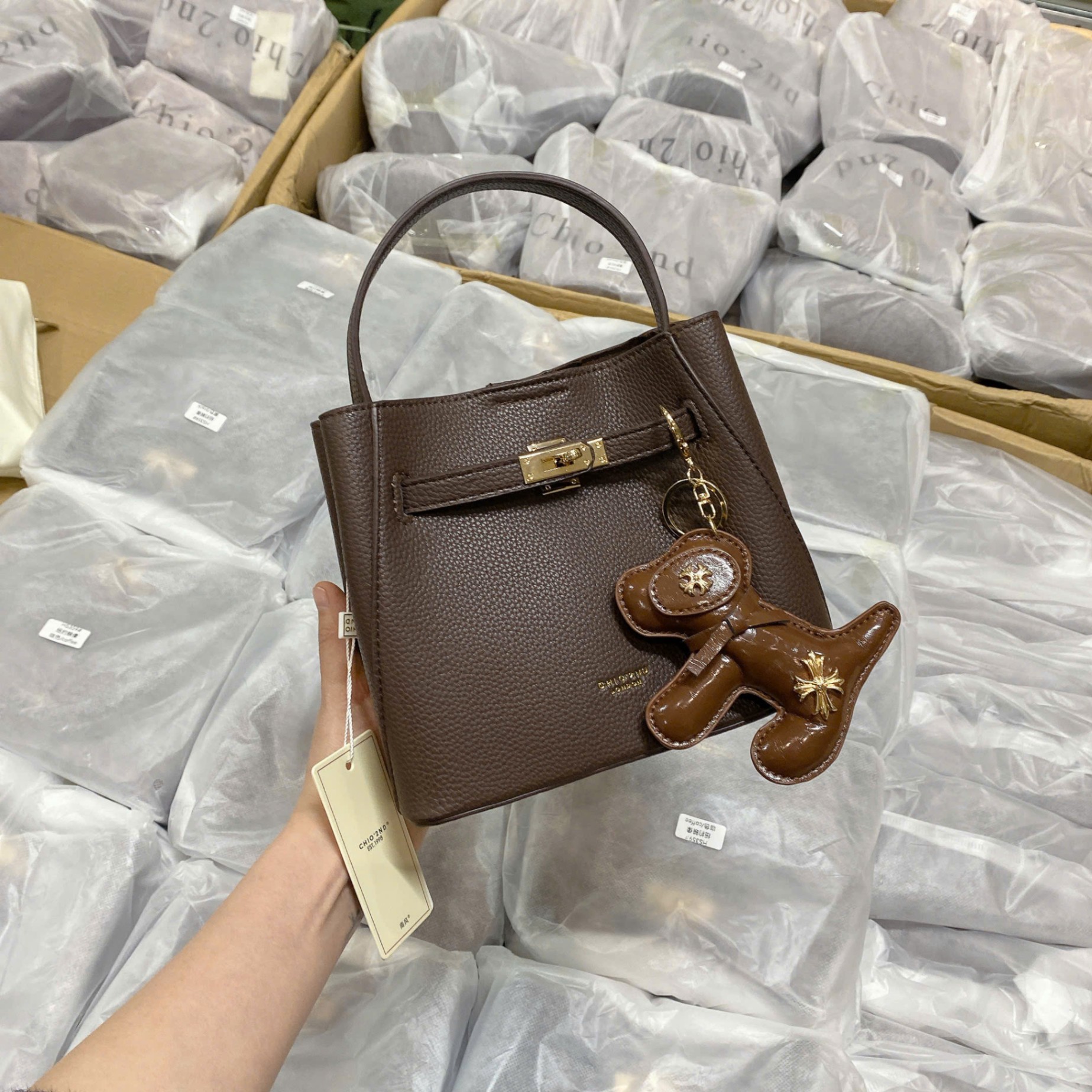 HS359# Túi Chio'2nd dáng đứng dây rút