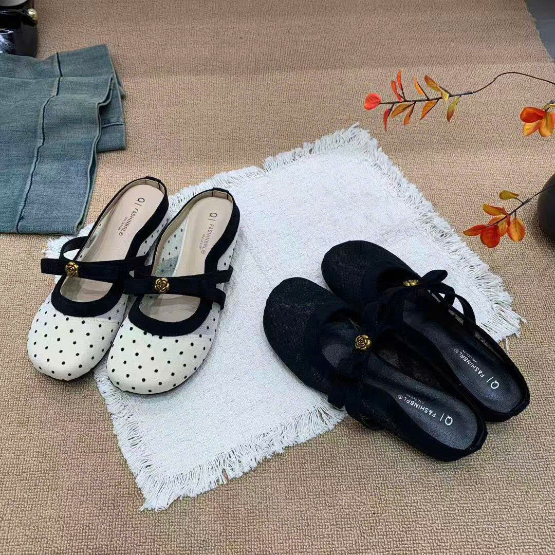 830-66# Sục lưới 2 màu họa tiết chấm bi