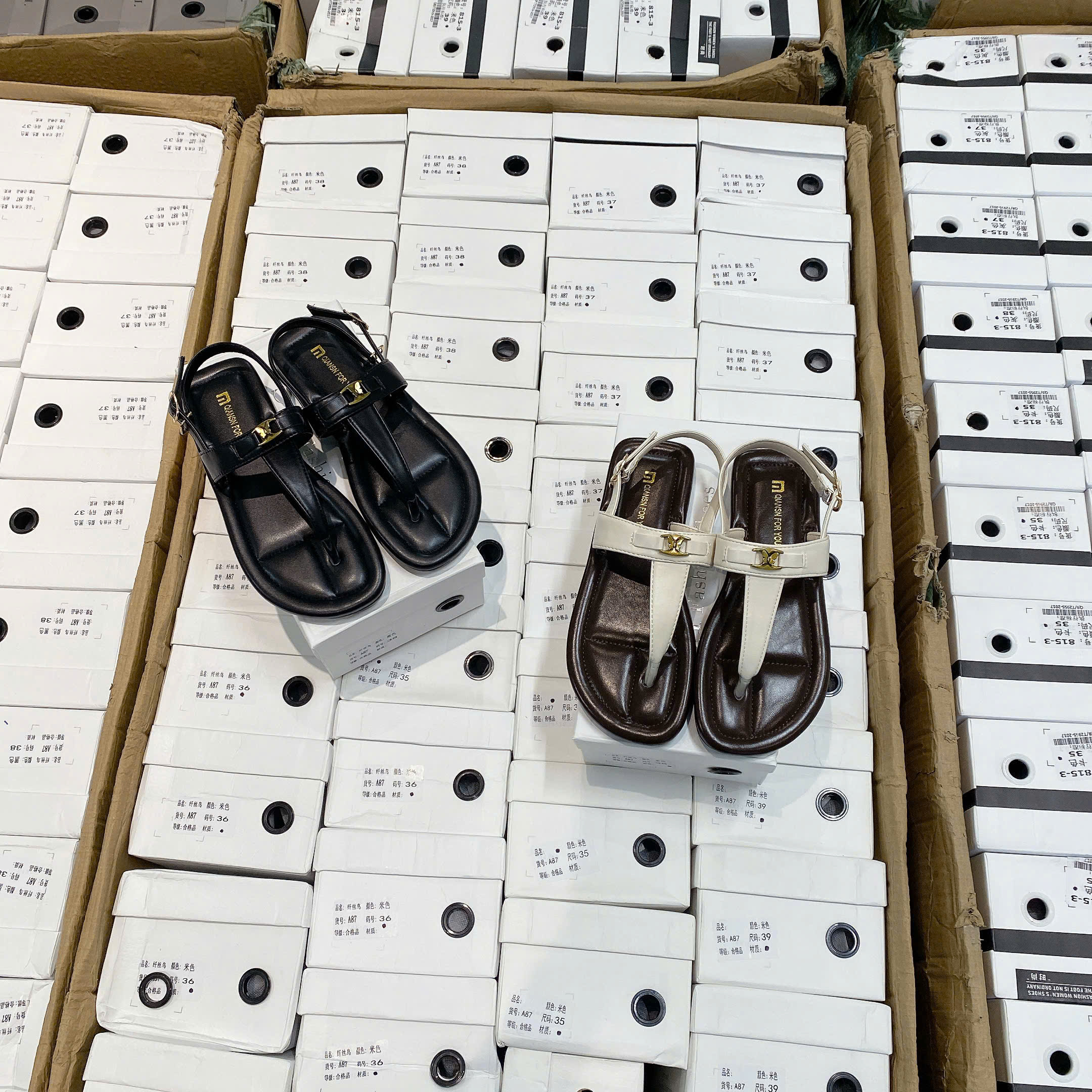 A87# Dép xỏ ngón quai hậu fullbox