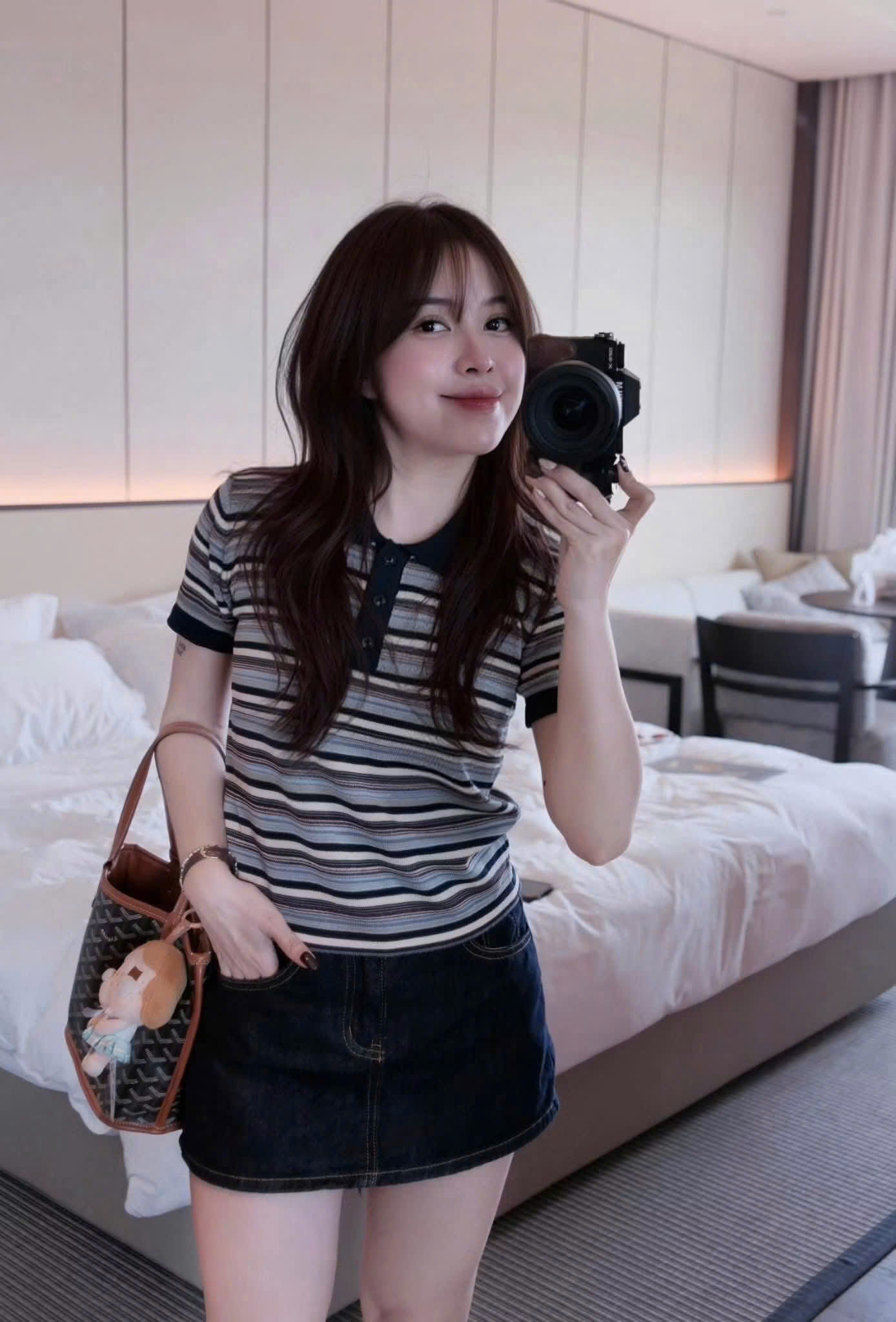 W9191# Áo len polo WGWE kẻ ngang (frsz)
