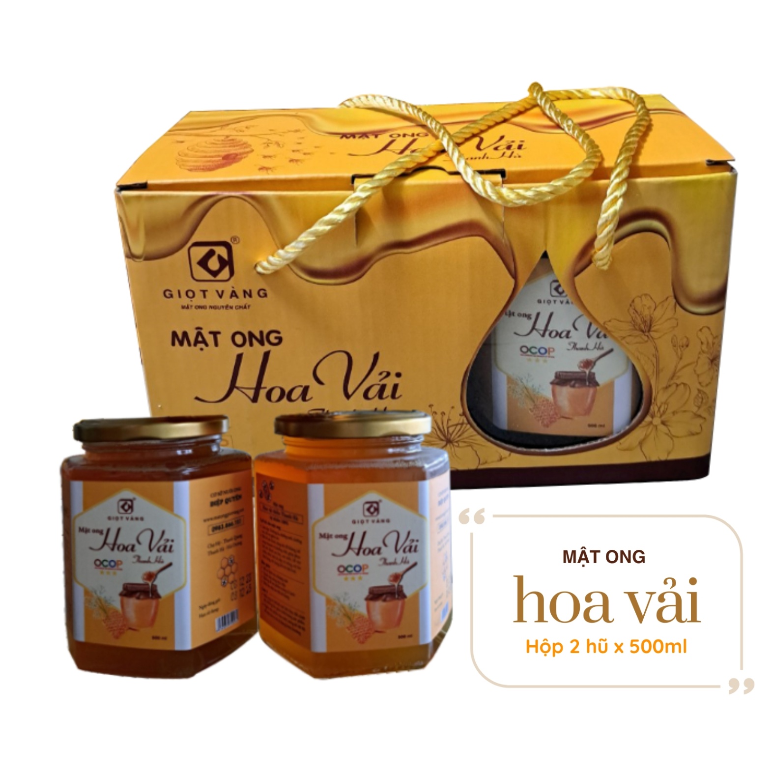  Quà tặng xách 2 hũ 500ml 