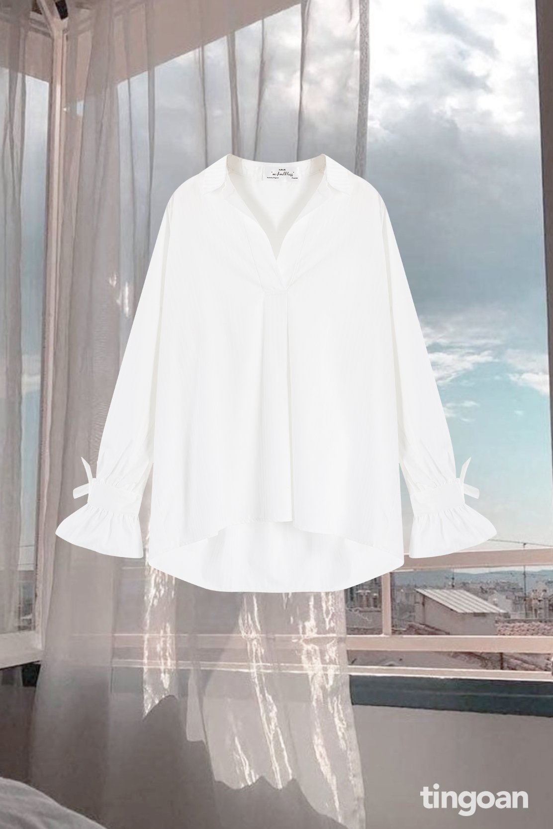 LONDON BLOUSE V2 /WH/FS