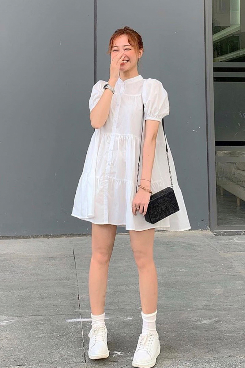 BLOW ME DRESS/WH/FS