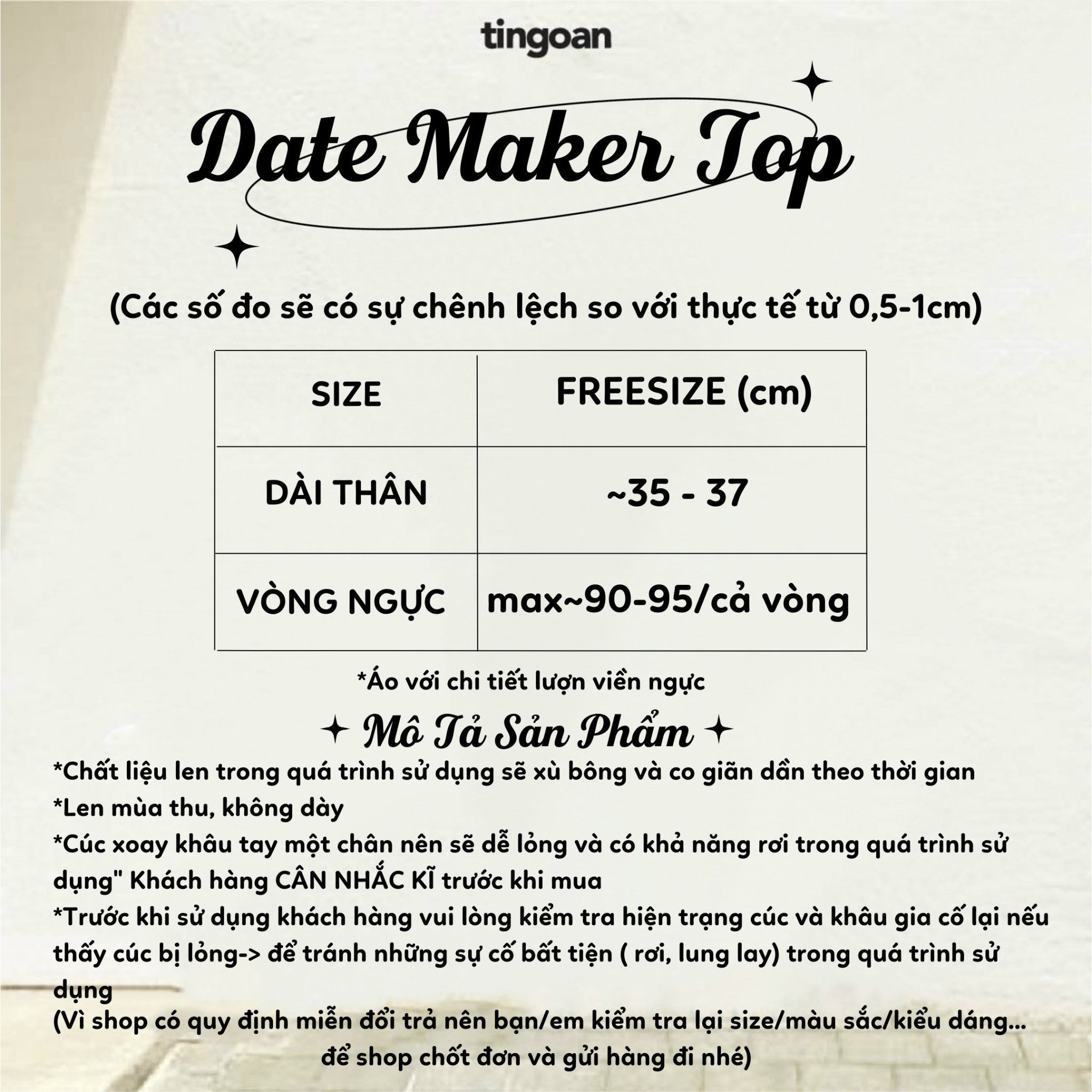 DATE MAKER TOP/MINT/FS
