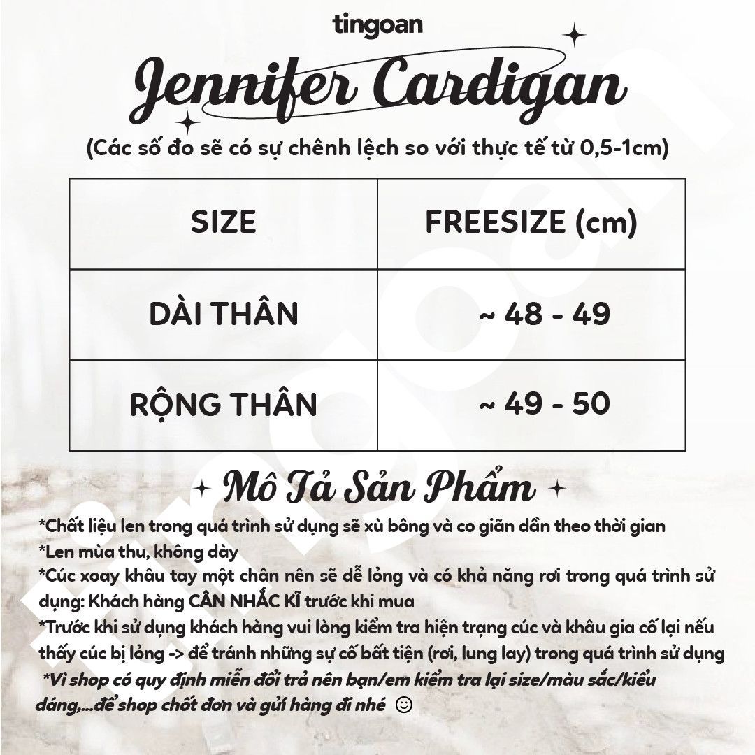 JENNIFER CARDIGAN/LB/FS