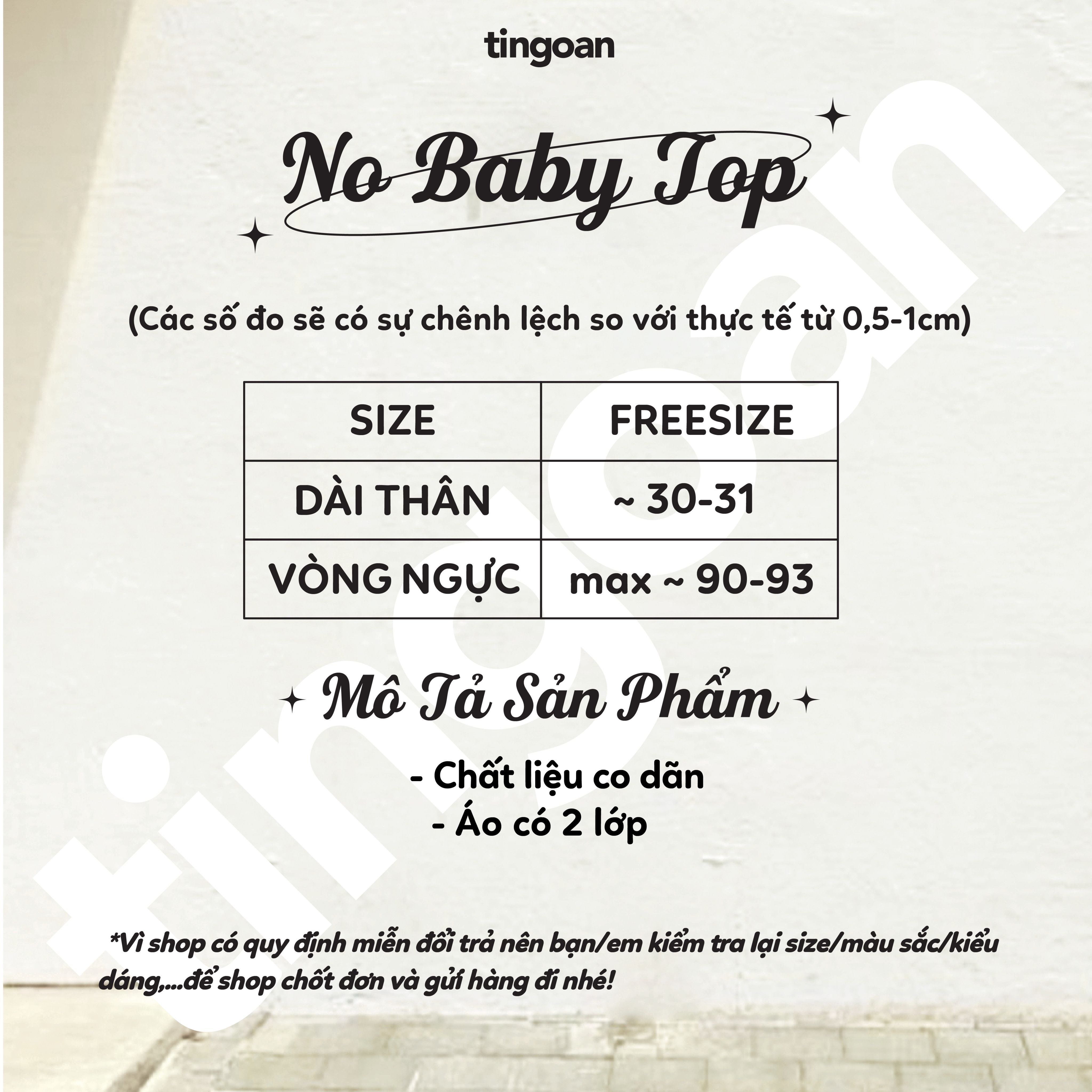 NO BABY TOP/BL/FS