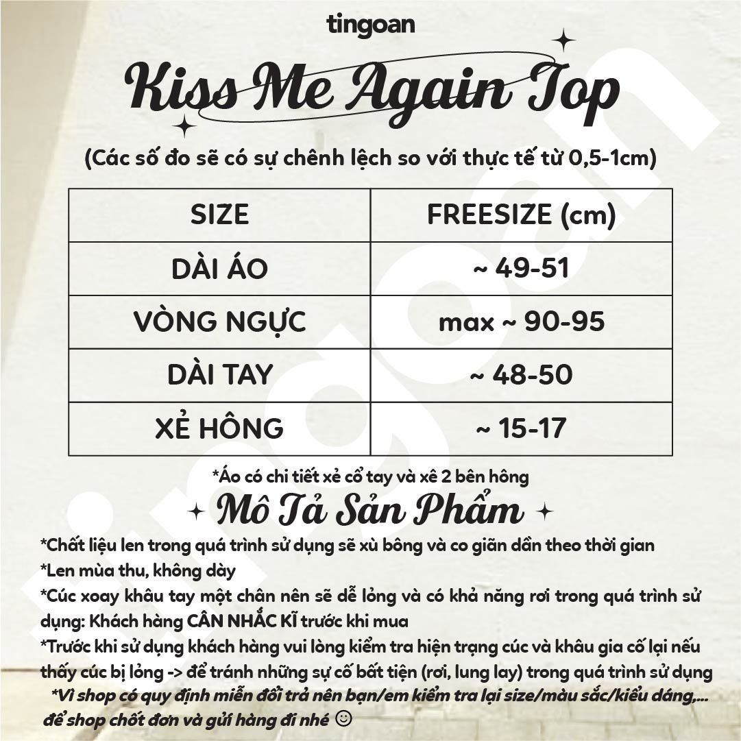 KISS ME AGAIN TOP/WH