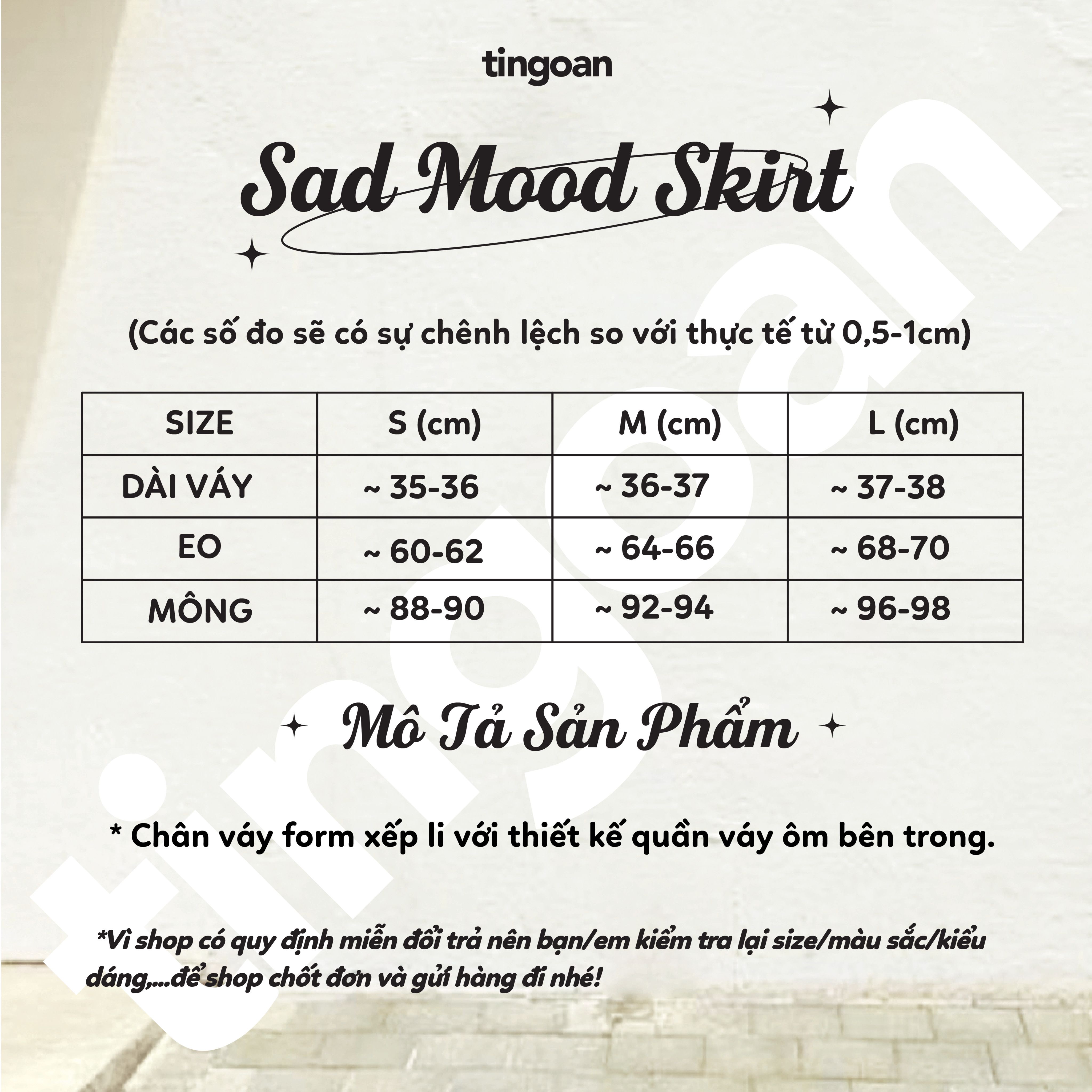 SAD MOOD SKIRT/GR