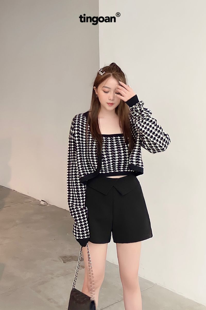 HAPPY MOOD CARDIGAN/BL/FS