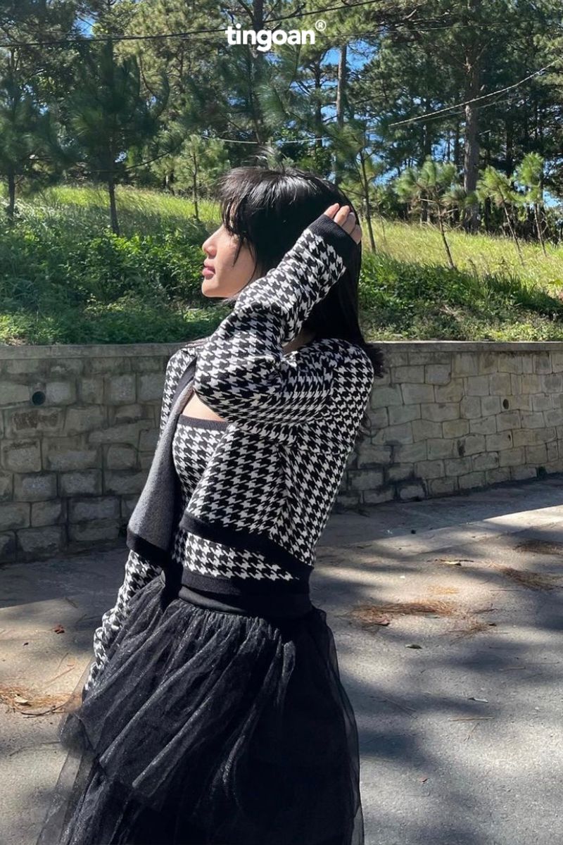 HAPPY MOOD CARDIGAN/BL/FS