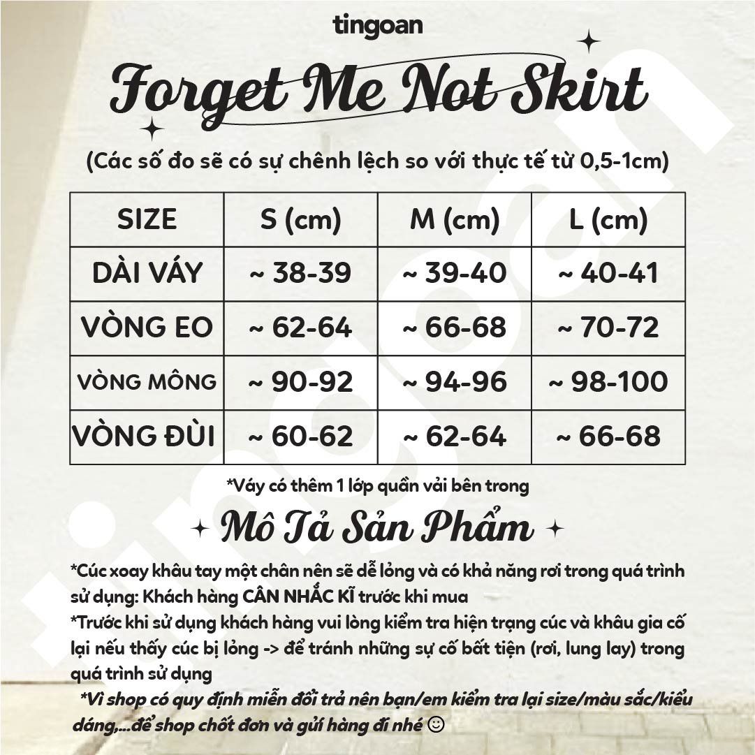 FORGET ME NOT SKIRT V2/WH