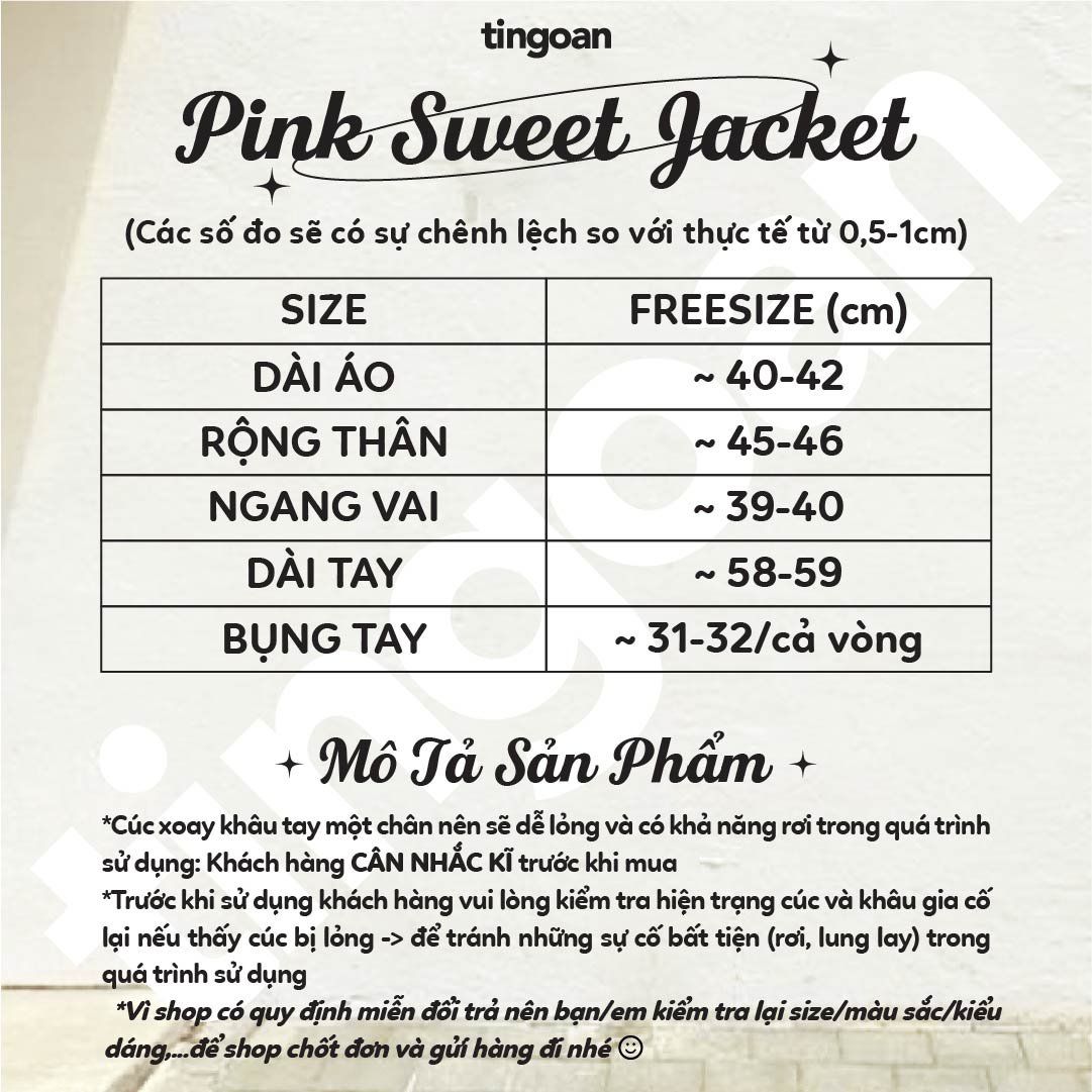 PINK SWEET JACKET/PK/FS