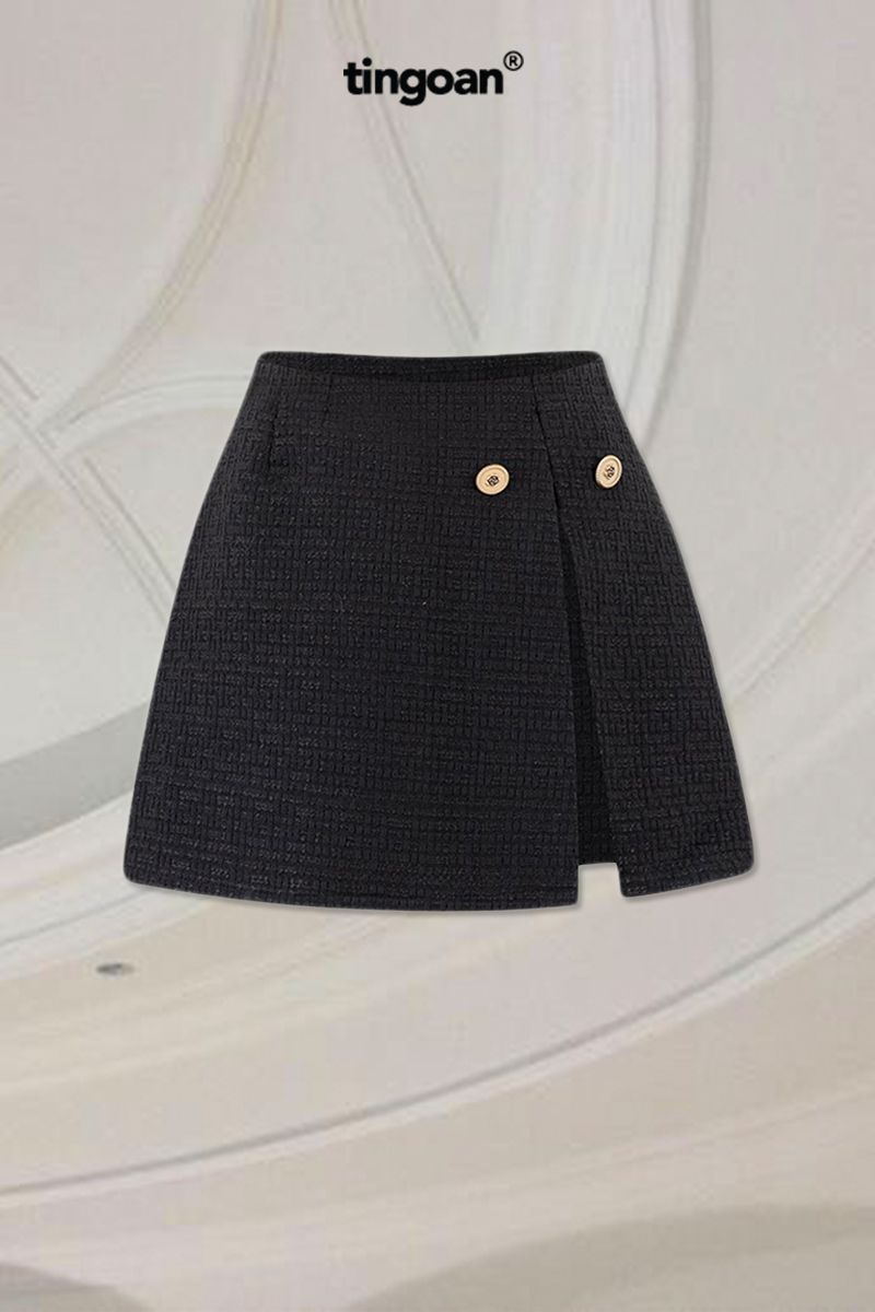 IN PARIS TWEED SKIRT/BL