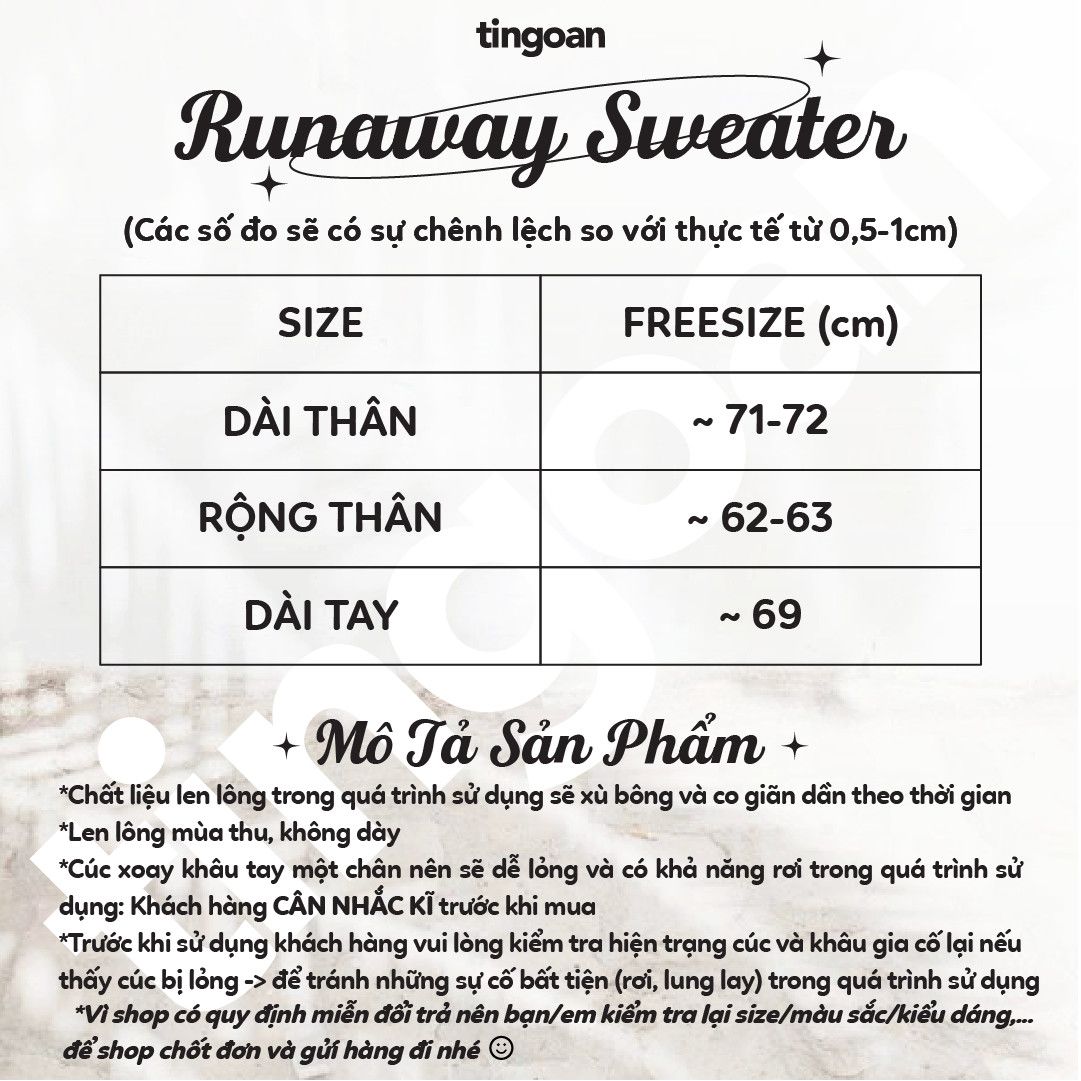RUNAWAY SWEATER/WH/FS