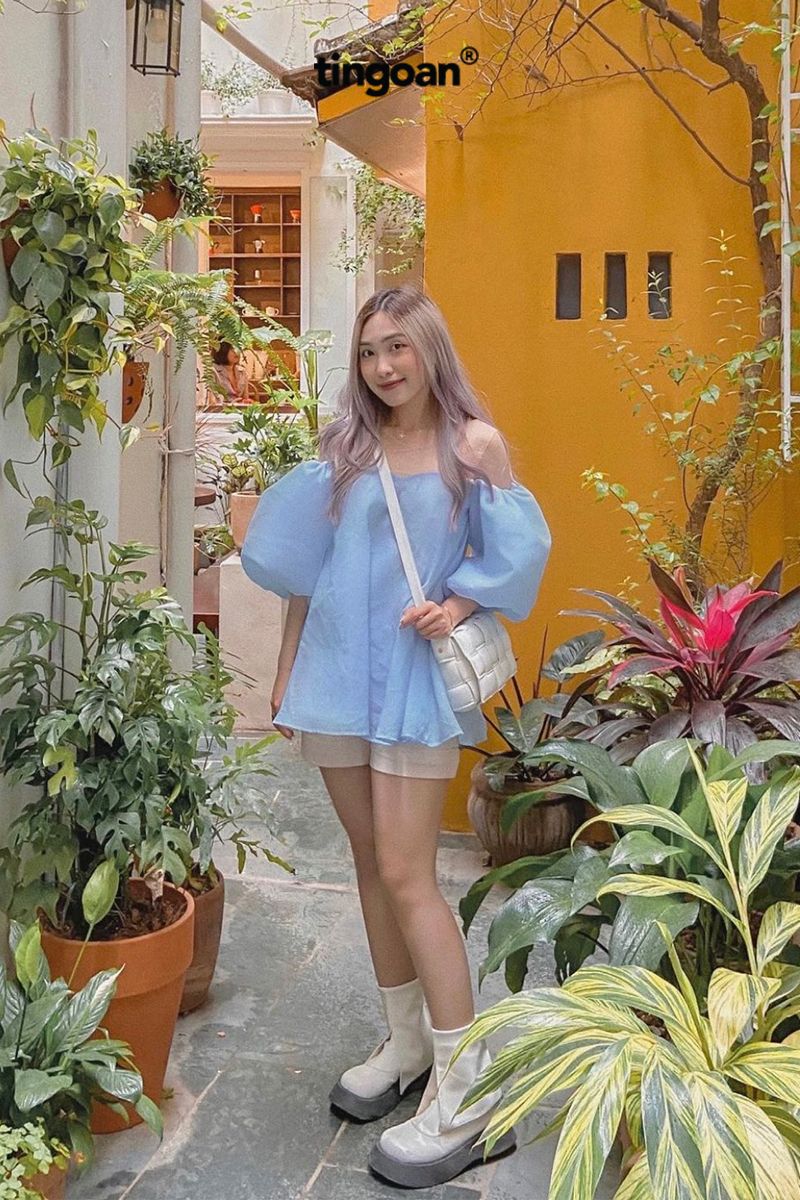 ROSIE ANGELS TOP/BLU/FS