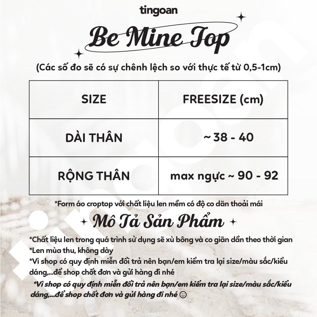 BE MINE TOP/PK/FS