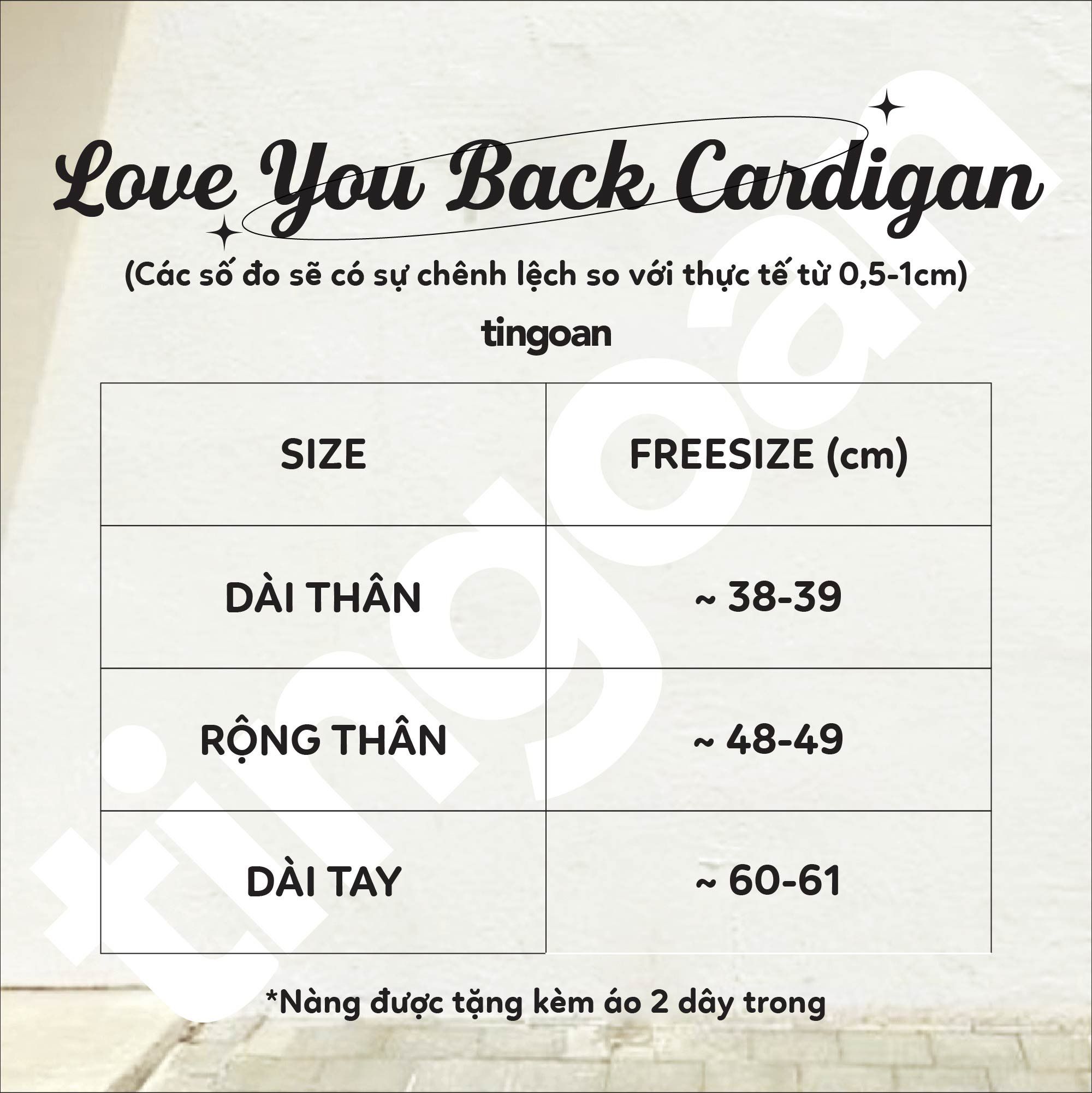 LOVE YOU BACK CARDIGAN/HỒNG V2