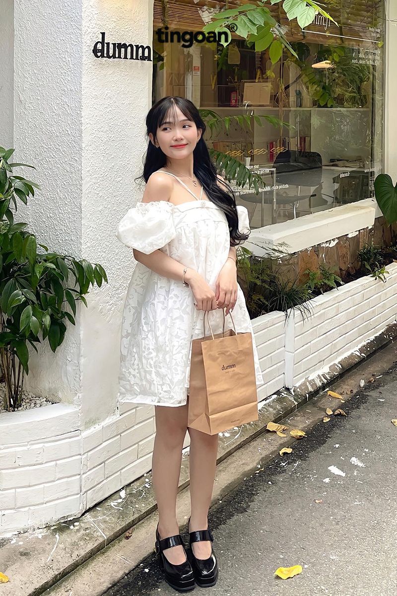 MINI HEART TOP/WH