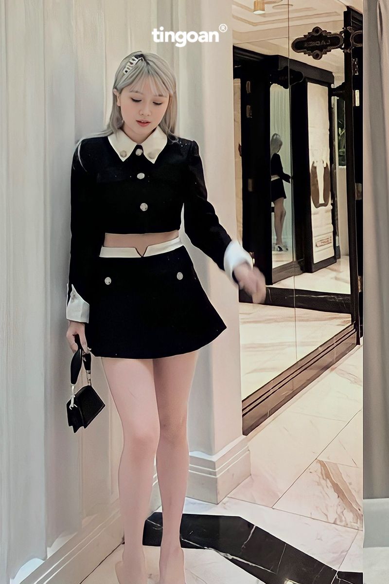 SUPER STAR TWEED SKIRT/BL